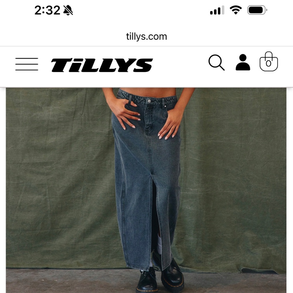 NWT WEST OF MELROSE Denim Womens Maxi Skirt